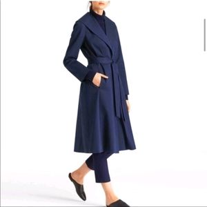 NWT Eileen Fisher Navy Blue Trench Coat